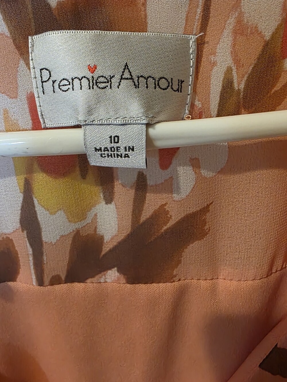 Premier Peach-Pink Floral Wrap Midi Dress - Picture 4 of 5